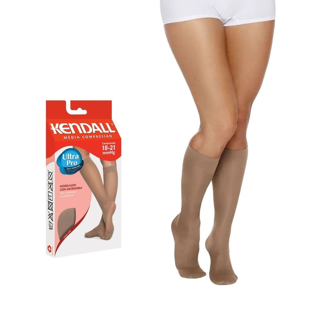 Meia Kendall 3/4 Média Compressão com ponteira 1671 em Oferta na Shopee