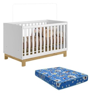 Berço Americano 4315 Q Encanto Slim Branco Acetinado Com Colchão Ortobom - Qmovi em Oferta na Shopee