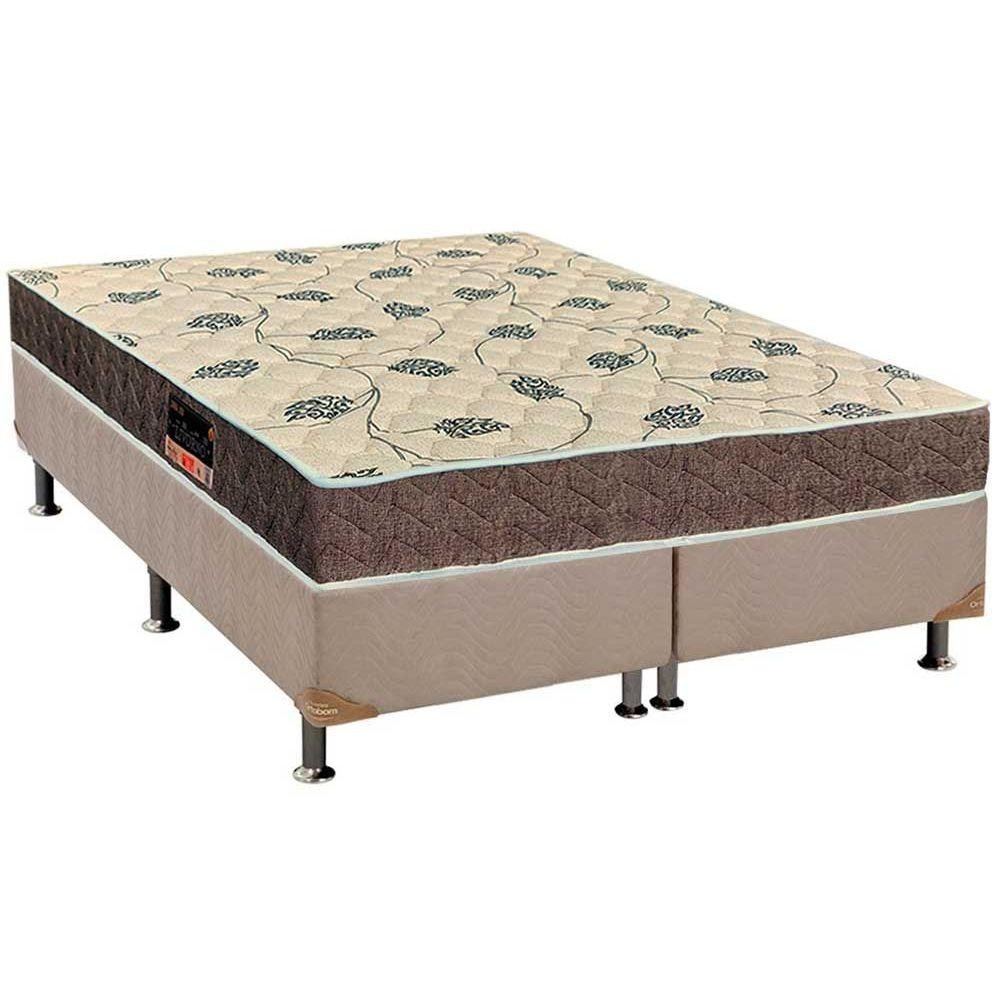 Cama Box King: Colchão Espuma Orthoflex D28/EP Anatômico Livorno + Base CRC Suede Clean(193x203) em Oferta na Shopee