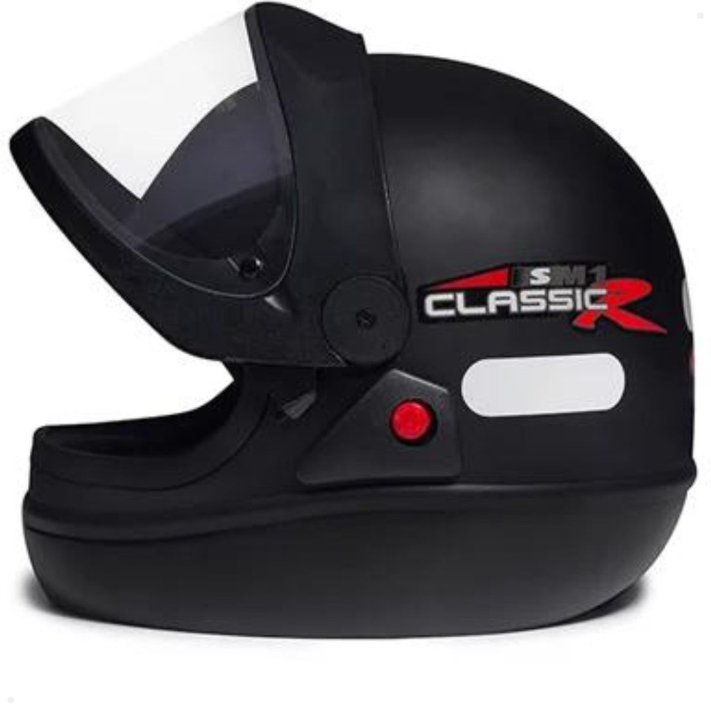 Capacete Moto Fechado San Marino Classic Preto Fosco Taurus