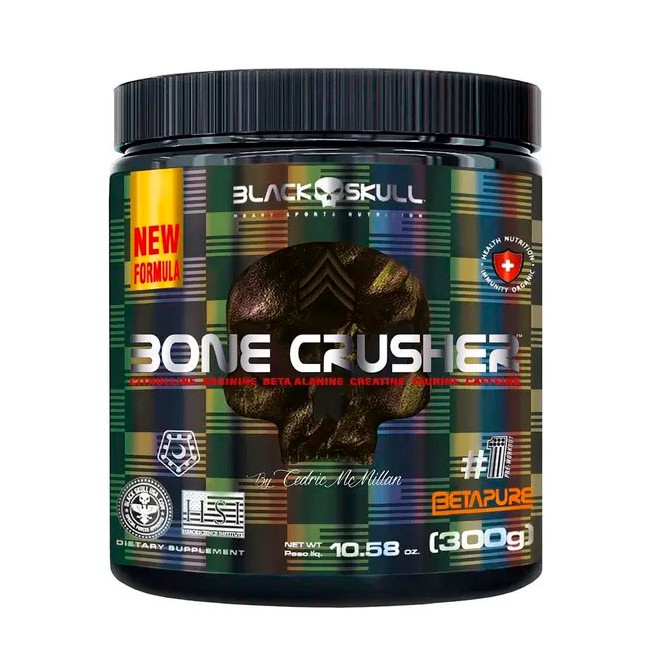 Pré-treino Bone Crusher 300g Wild Grape Uva - Black Skull