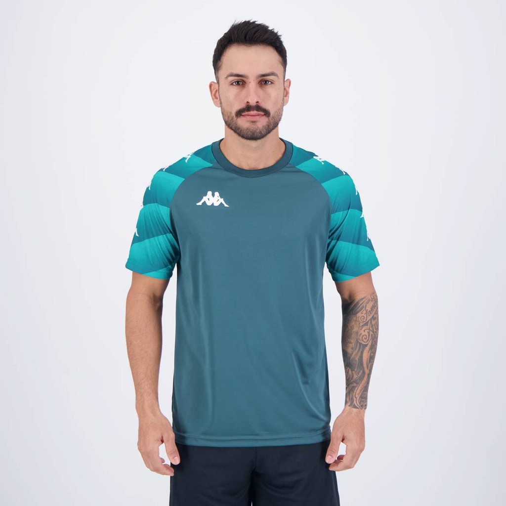 Camisa Kappa Raglany Verde Escuro em Oferta na Shopee
