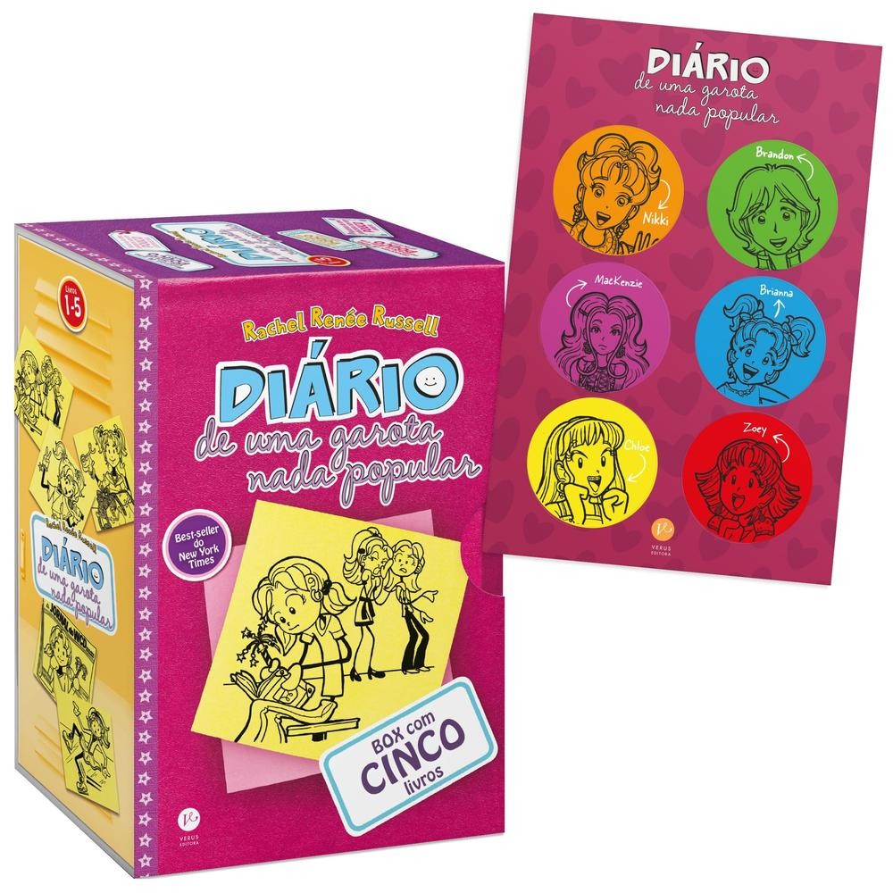 Livro  Box Diário de uma garota nada popular (Vol. 1 a 5 - Edição de bolso)
