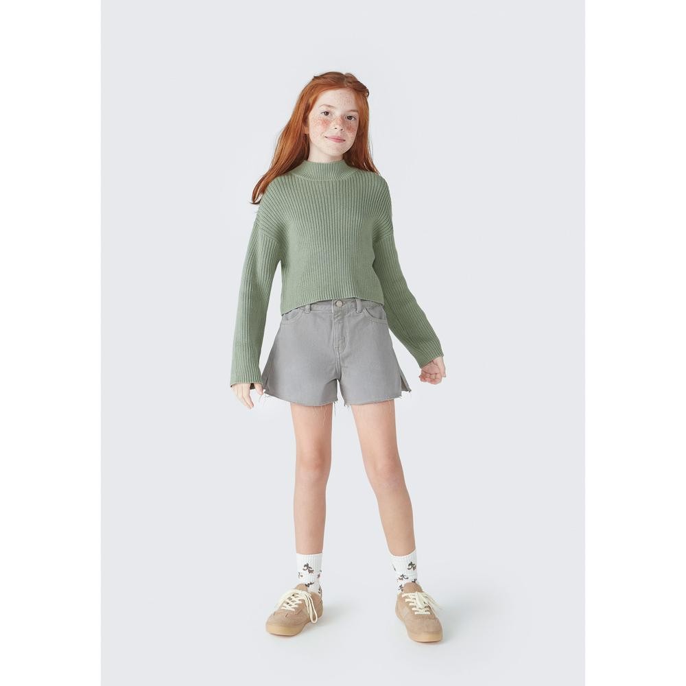 Shorts Infantil Menina Em Sarja Colorido Hering Kids