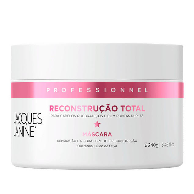 Máscara Tratamento Creme Reconstrução Total Jacques Janine 240g em Oferta na Shopee