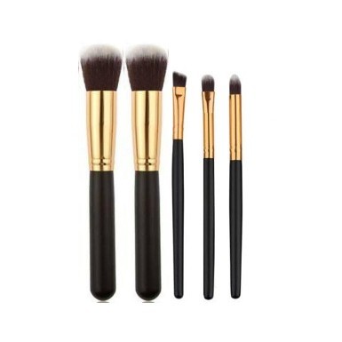 Kit 5 Pinceis para Maquiagem Huda Beauty Pincel Maquiagem Preto