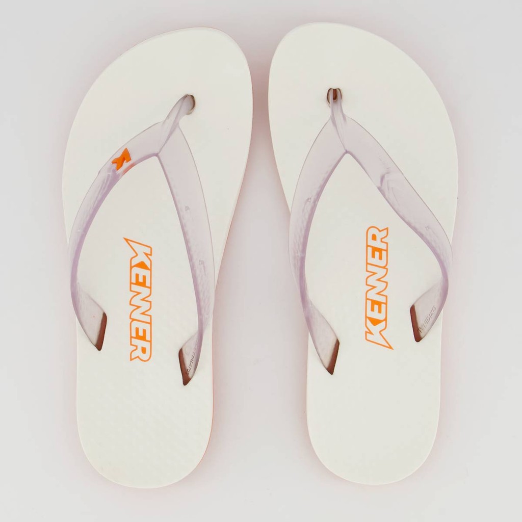 Chinelo Kenner New Summer Branco e Laranja em Oferta na Shopee