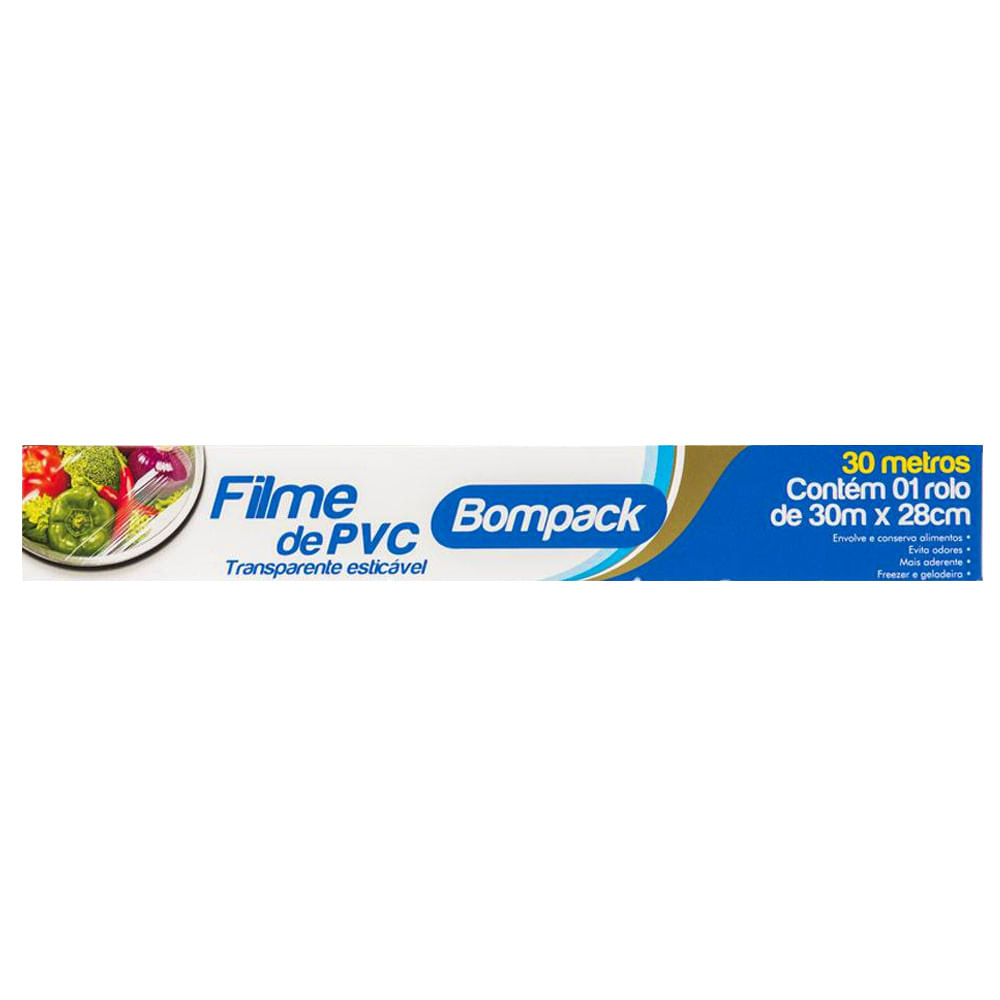 Filme PVC Esticável Conserva Alimento Freezer Geladeira 30m