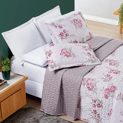 Cobre Leito 3 Peças King\Queen\Casal\Solteiro 200 Fios Percal Dupla Face Matelado Estampado Avere