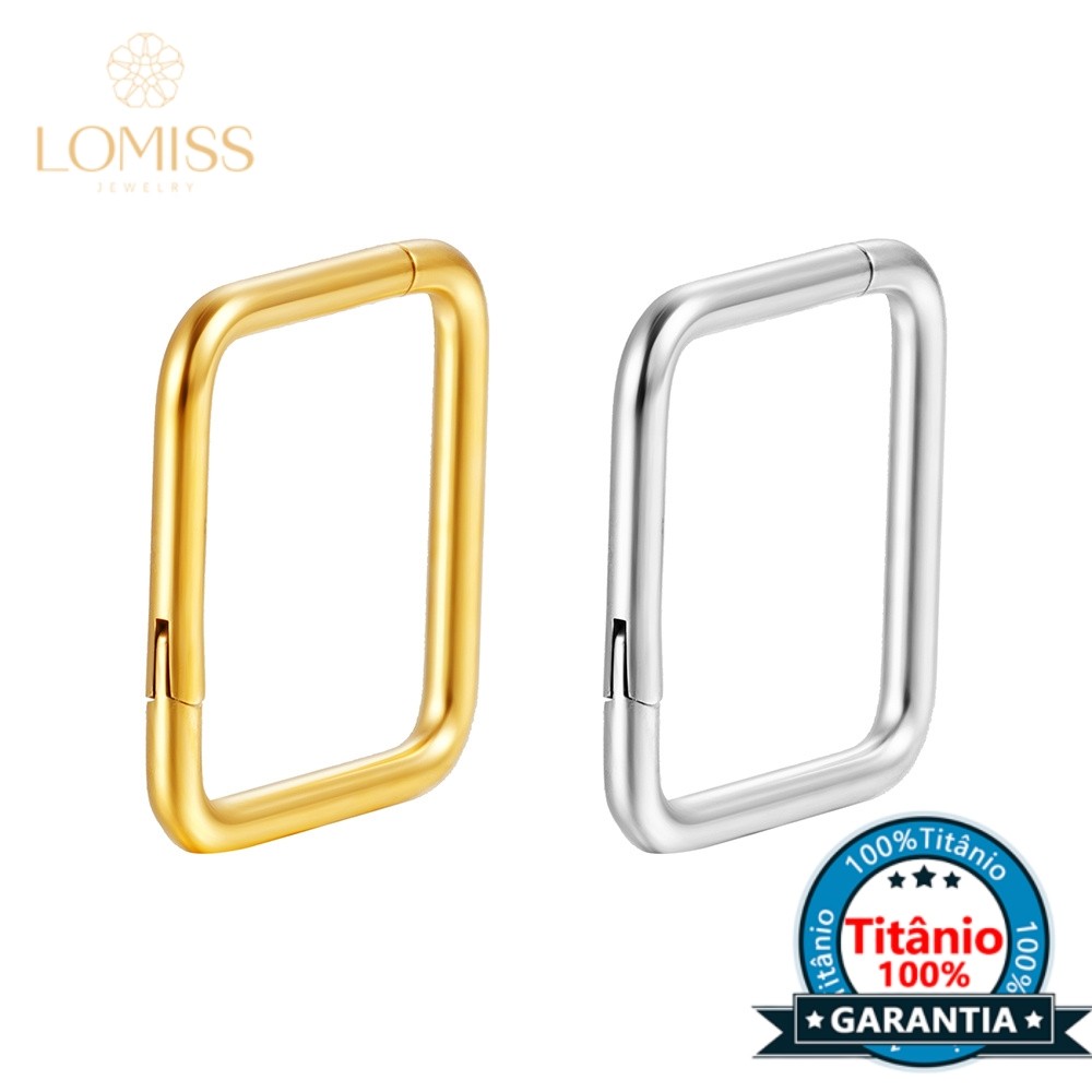 LOMISS Piercing Septril Rook Conch Nariz Argola Titânio Quadrado Lisa Septo Tragus Orelha Daith em Oferta na Shopee