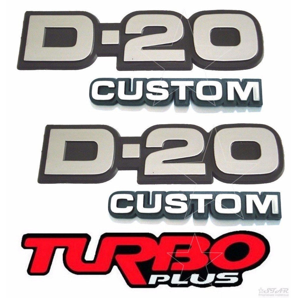 Emblemas D20 Custom + Turbo Plus - 1993 À 1997