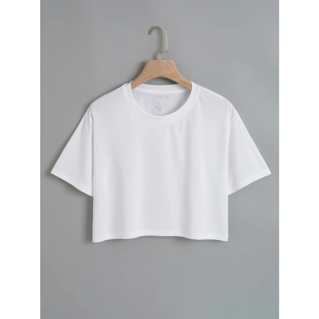 Cropped modelo novo manga curta estilo T-shirts Cropped Estilo Baby Look manga curta