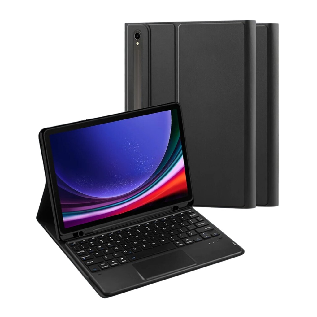 Capa Com Teclado Bluetooth Para tab Galaxy S9 fe 2023 10.9''