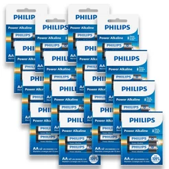 Pilha Alcalina AA Philips Bateria 2A Pequena kit 24 unidades