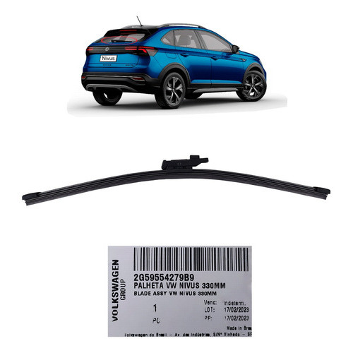 Palheta Traseira Original Vw Nivus 2021 A 2023 2g59554279b9