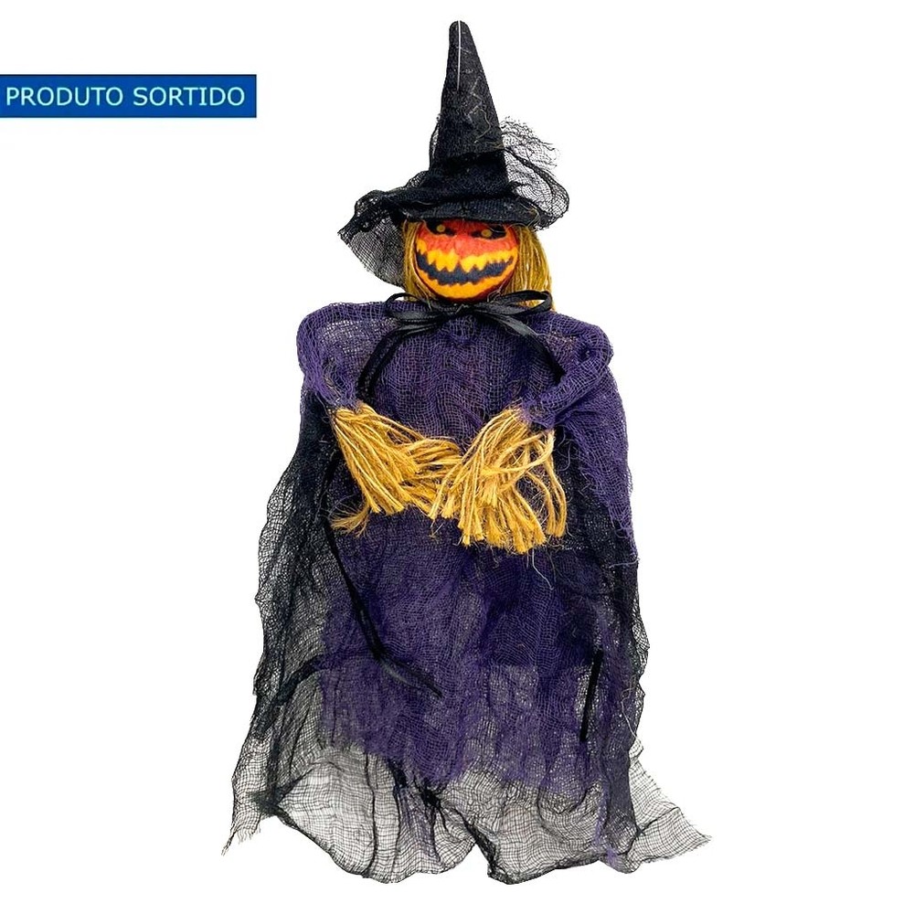 Halloween Enfeite Bruxa Sortida H316 Un - Silver Festas