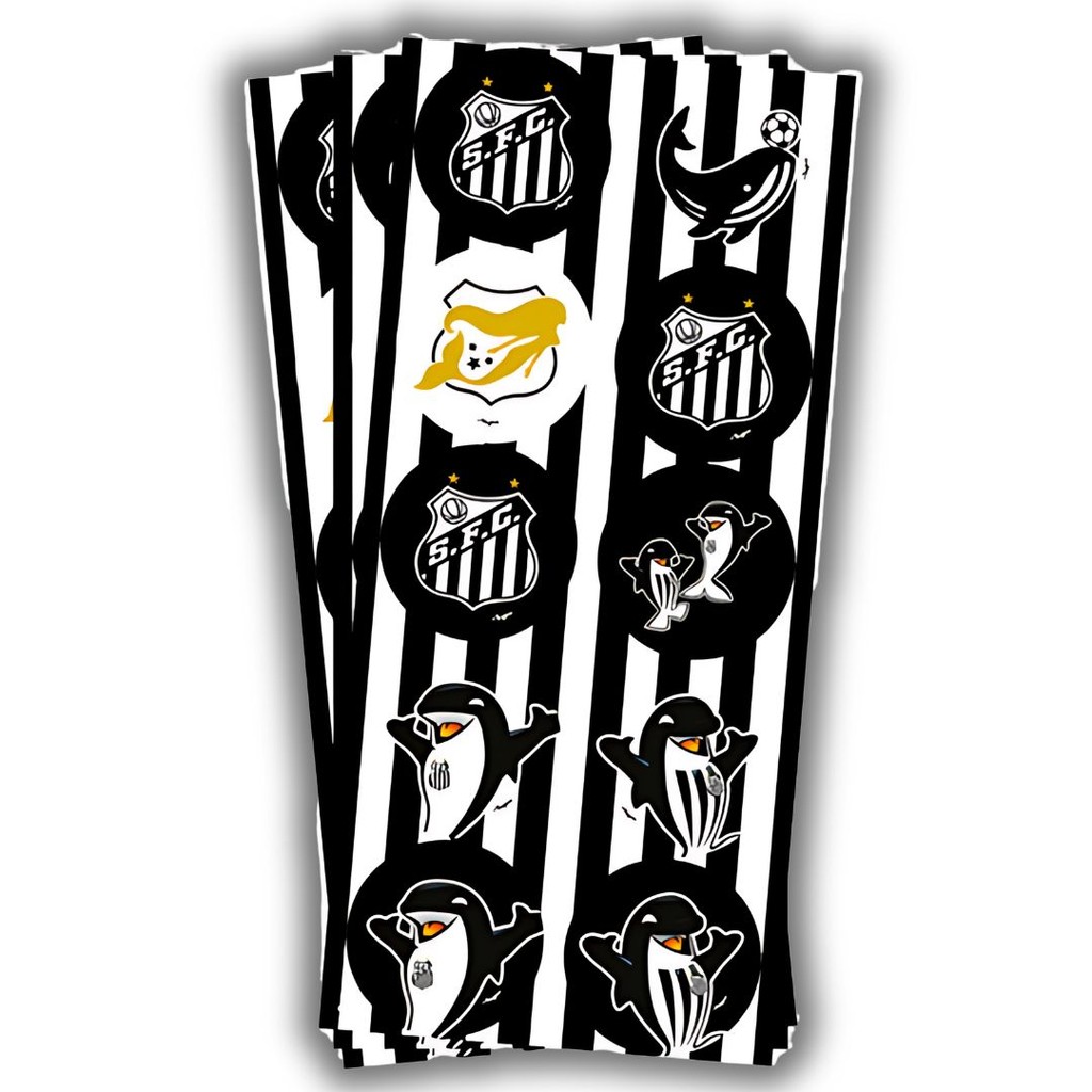 30 ~150 ADESIVO SANTOS FC REDONDO REGINA em Oferta na Shopee