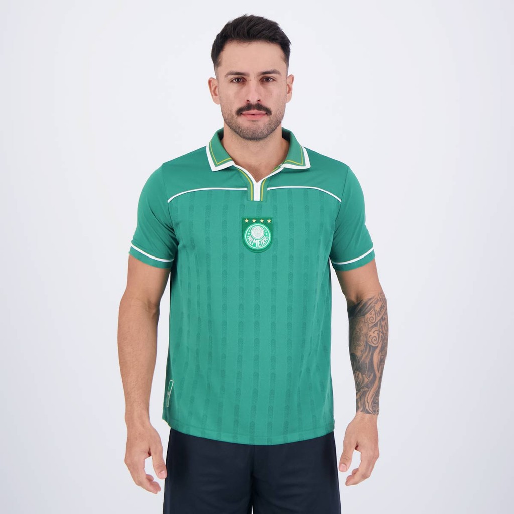 Camisa Palmeiras Retrô 1999 Verde em Oferta na Shopee