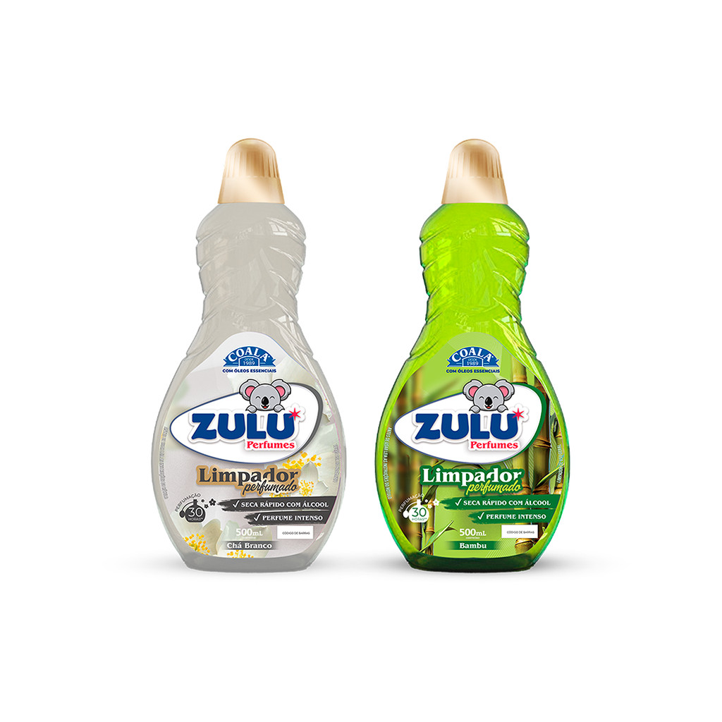 kit Limpador Zulu perfumes  Chá Branco + Bambu 500 ml - Home & Living