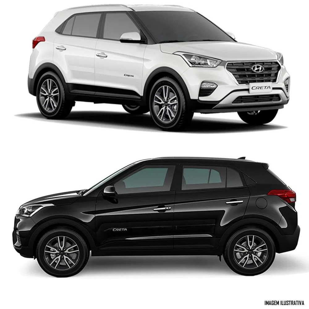 Jogo Friso Lateral Pintado Hyundai Creta — imagem 2 de 2