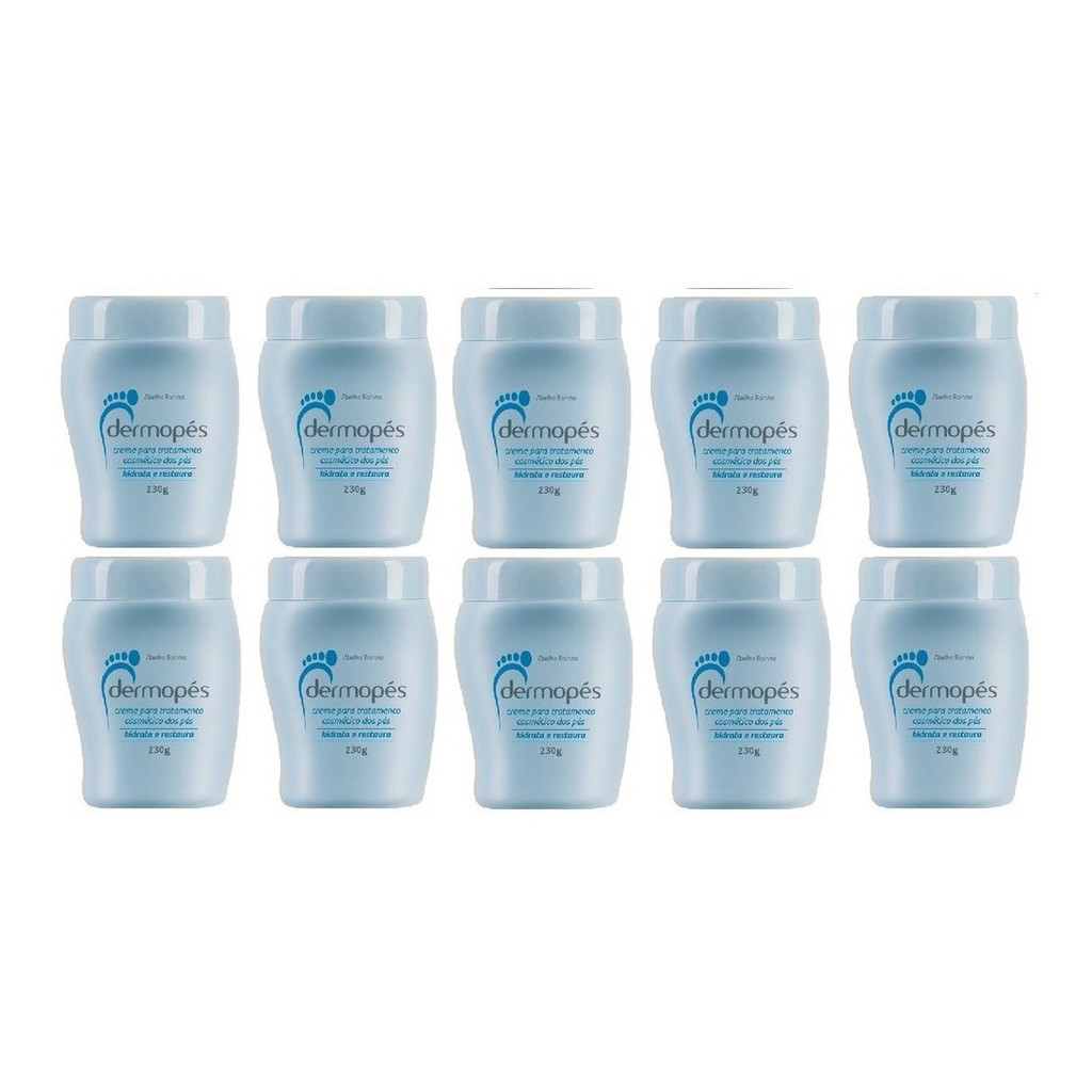 Dermopés 10 Cremes Pés Hidrata E Restaura 230g Combate Rachaduras Abelha Rainha