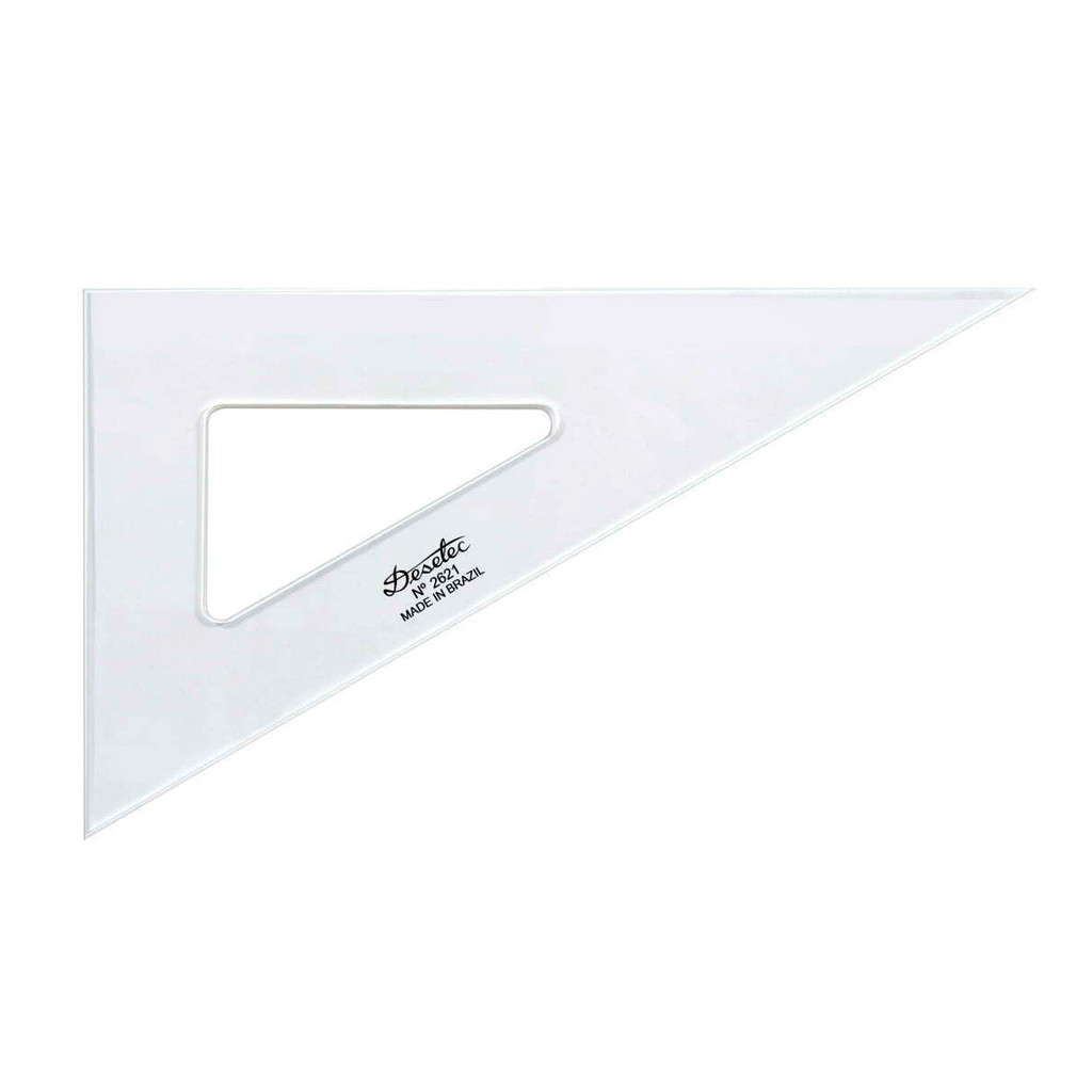 Esquadro Trident de Acrílico Sem Graduação 30°60°90° 21cm Para Desenho 2621