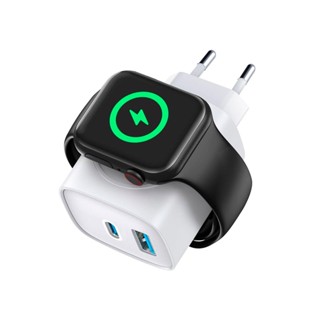 Carregador De Parede Universal 2 Em 1 Tipo C Rápido + UsbA E Base Magnética Sem Fio Para Apple Watch em Oferta na Shopee