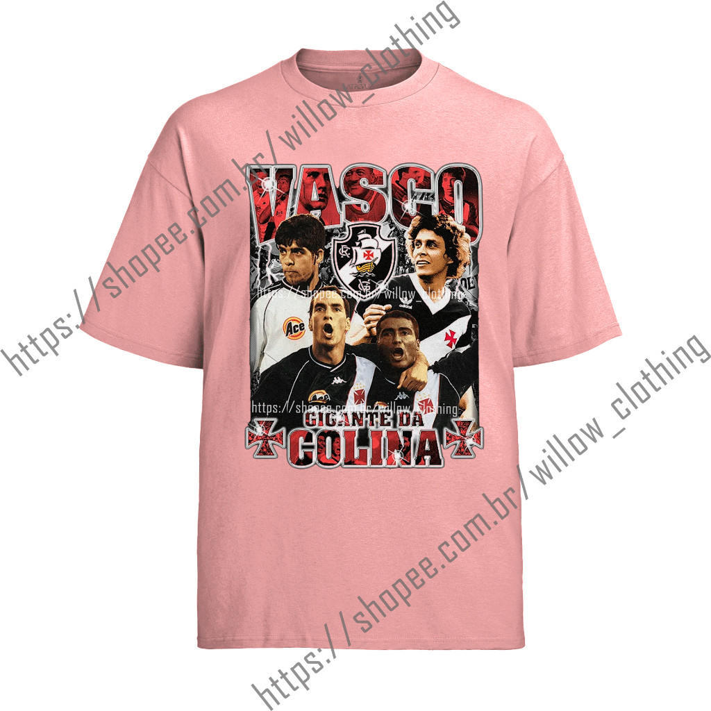 Camiseta Algodão 100% Tshirt Futebol Vasco Romário Edmundo Lançamento 2024 Envio Imediato