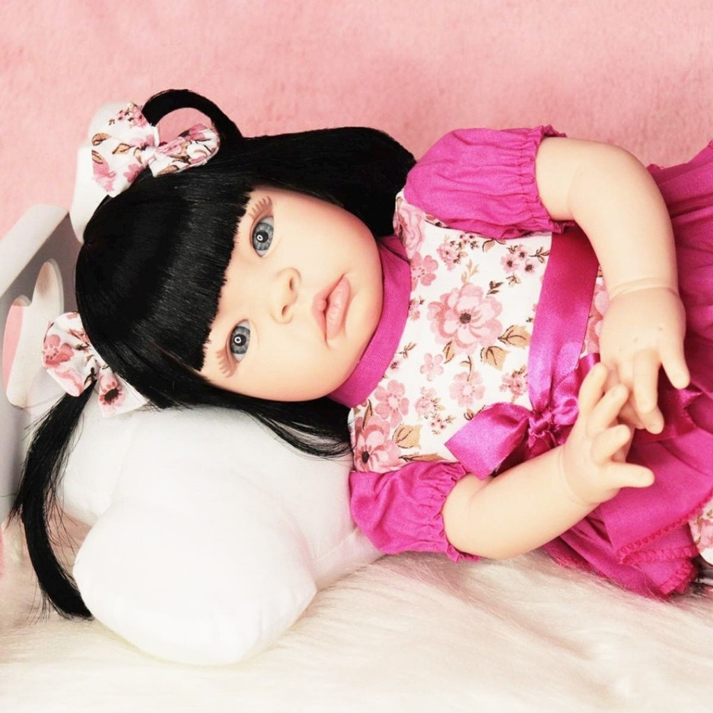 Boneca Baby Kiss Realista Tipo Reborn Sid-Nyl Chora Balbucia