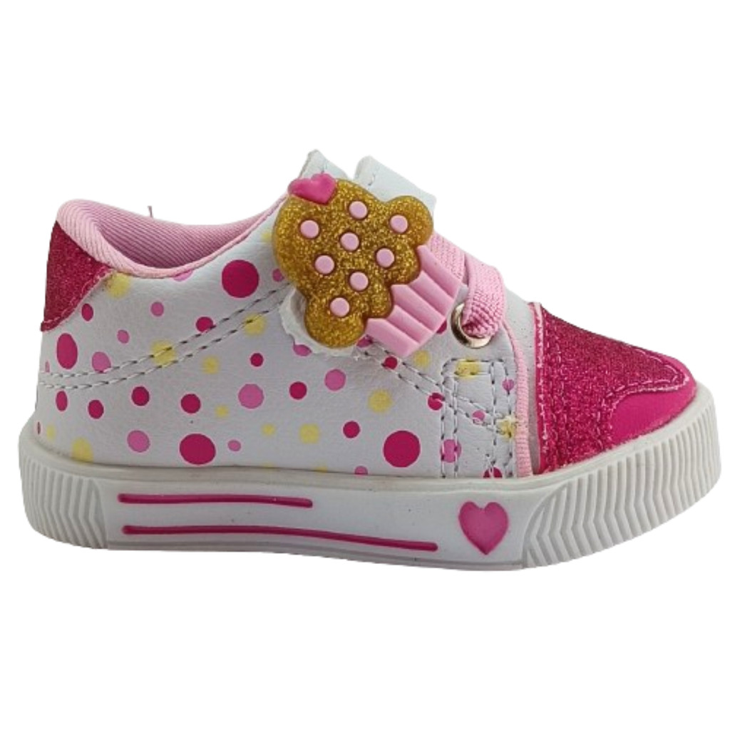 Tênis sapatinho infantil feminino calçado menina  velcro NFe