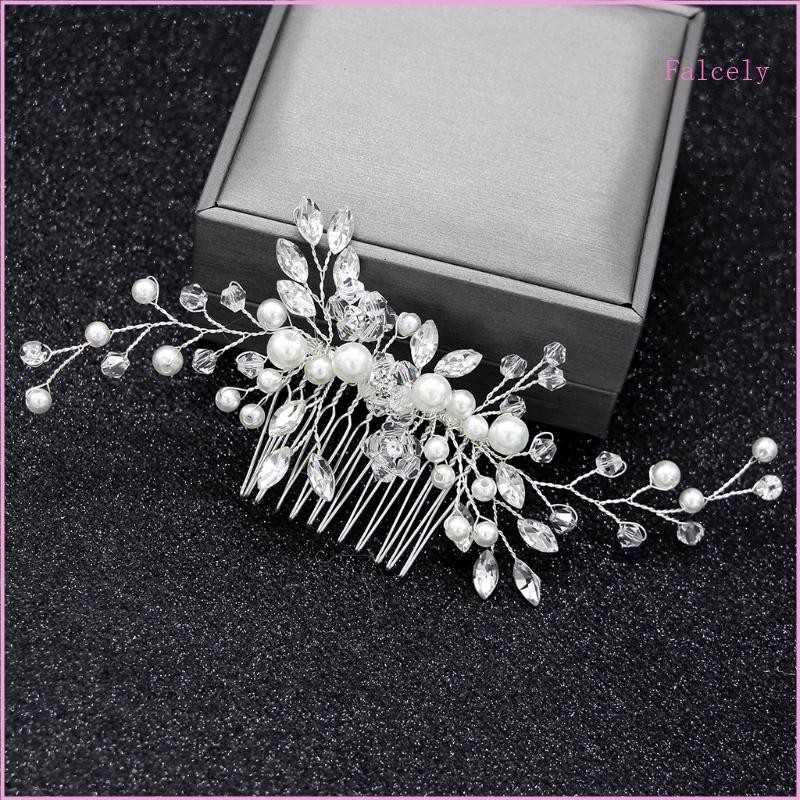 Nupcial Casamento Headpieces Elegante Feminino Pérola Jóias Enfeites Cabelo Pente Noiva Ferramenta em Oferta na Shopee