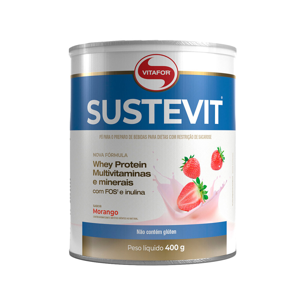Multivitaminico em Pó - Sustevit Morango 400g - Vitafor - Food & Beverages