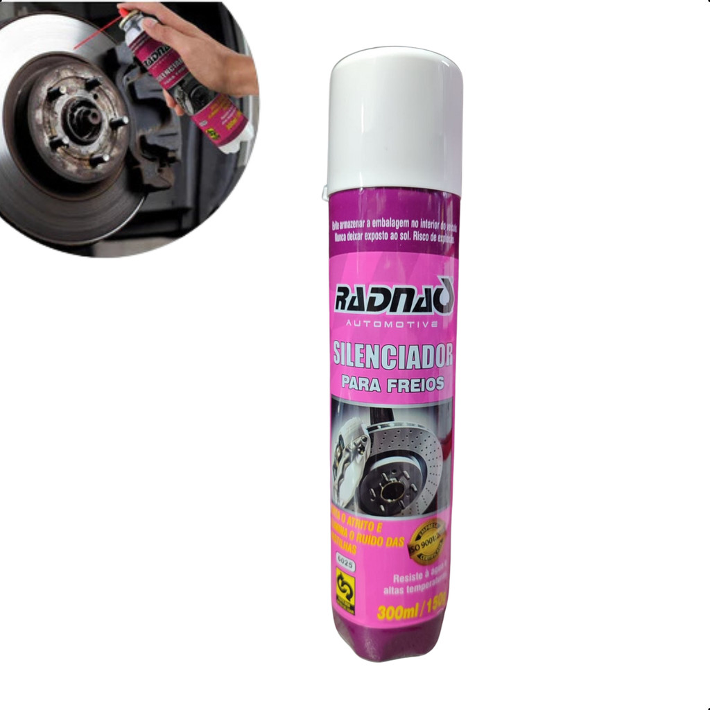 Silenciador para Freios Anti Chio Elimina Ruído Spray 300ml - Automobiles