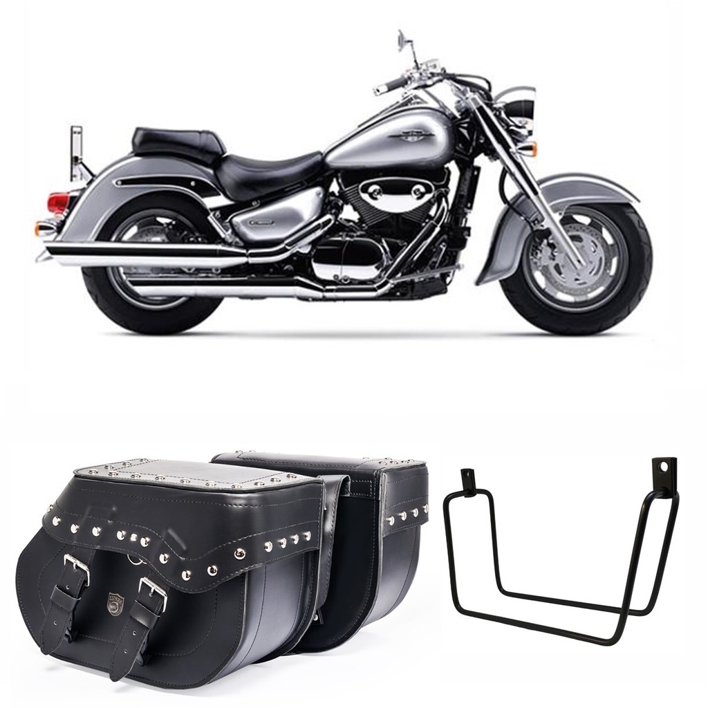 Alforge Bolsa Custom 30 Litros Cravo Com Afastador Suzuki Boulevard C 1500