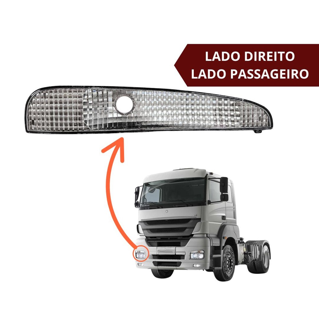 Detalhes do Par Lanterna Pisca Seta Dianteira Para MB Axor 2006 a 2022
