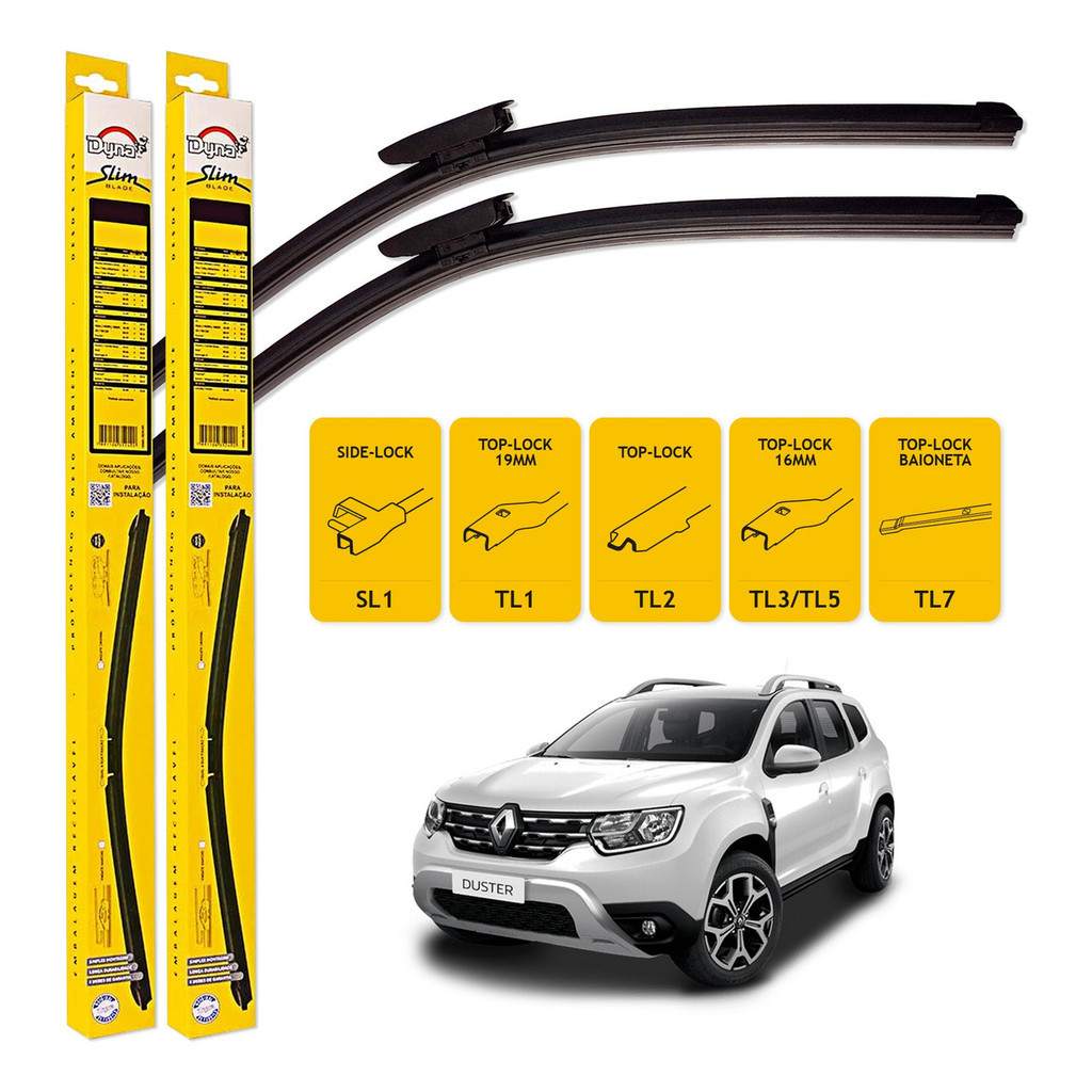 Palhetas Dyna Limpador Parabrisa Renault Duster 2021 A 2025 em Oferta na Shopee