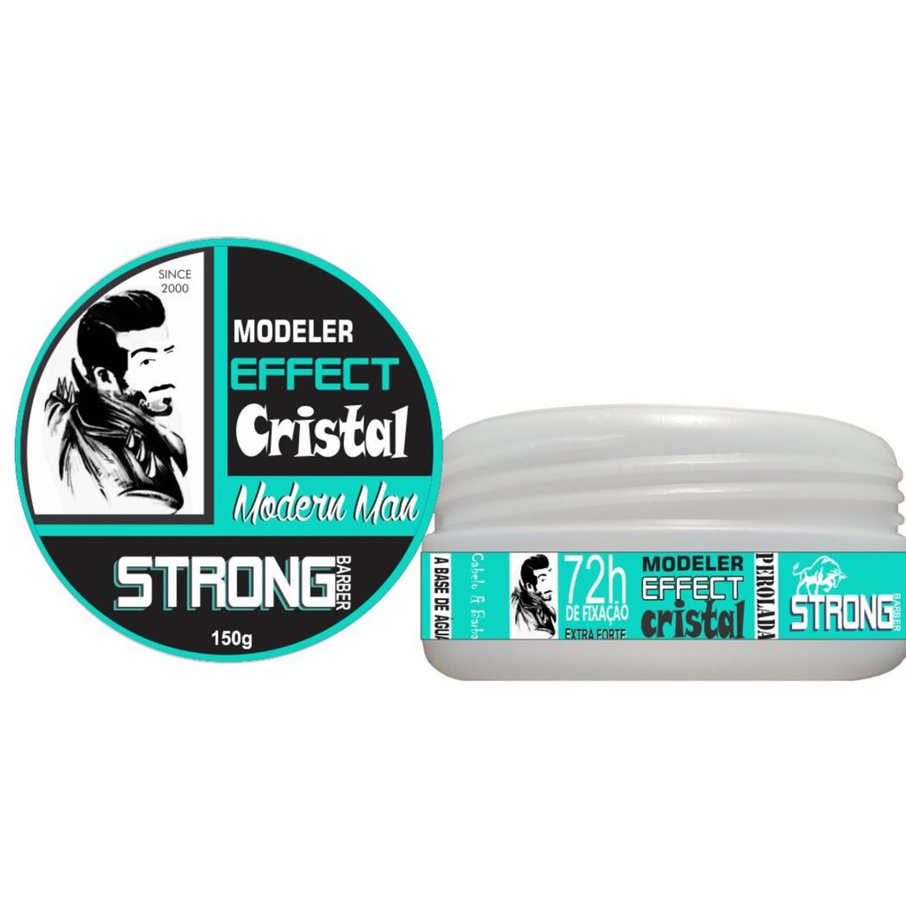 Strong Barber Modern Man Cristal - Pomada Modeladora 150g