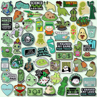 100 Verde Venda Quente Esmalte Broche Dos Desenhos Animados Texto Animação Animal Metal Pino Criativo Bonito Mochila Ace em Oferta na Shopee