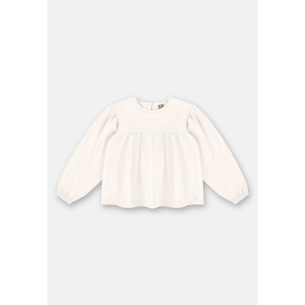 Blusa Infantil Feminina em Meia Malha com Franzido Up Baby