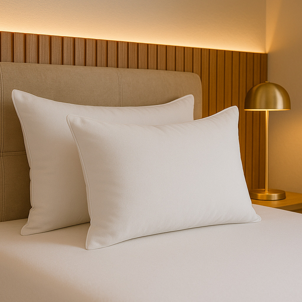 Kit 02 Travesseiros Pluma de Ganso Antialérgico Direto da Fábrica