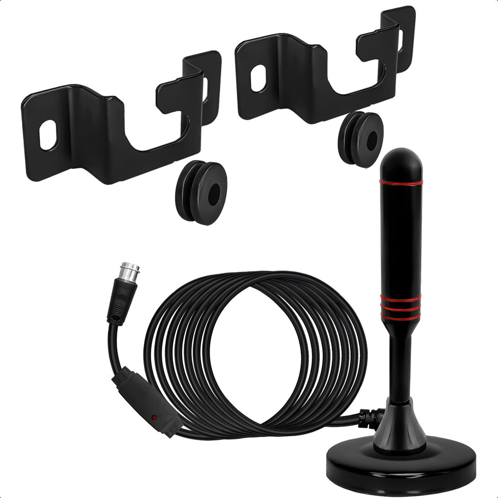 Suporte Fixo Para TV 13 A 70 Polegadas E Antena Interna Digital VHF/UHF Cabo 3 Metros