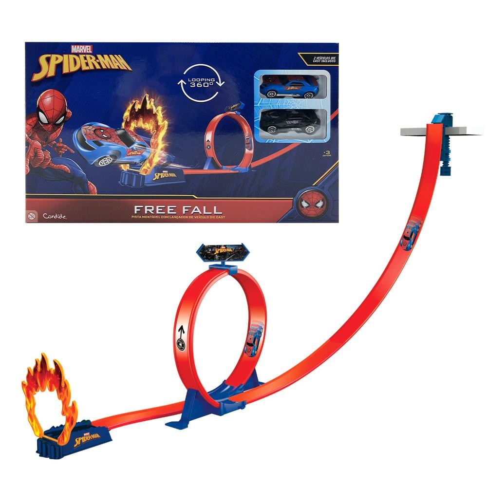 Pista para miniveículos Homem-Aranha - Queda Livre