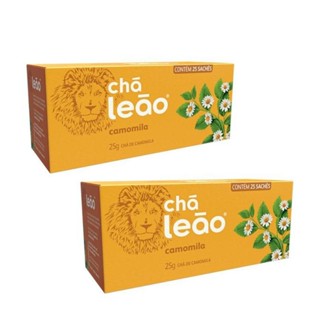 Kit 2un Caixa De 25 Sachês Chá Camomila Leão em Oferta na Shopee