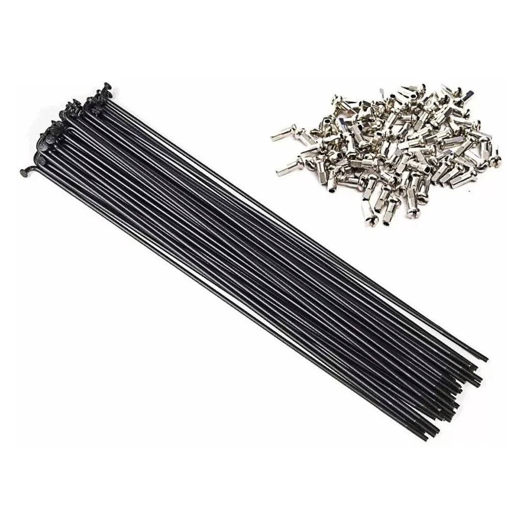 RAIO 2.0 X 275 INOX RICHMAN PRETO COM NIPLE / 36 RAIOS