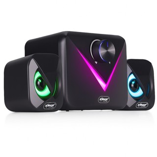 Caixa De Som Home Theater Subwoofer Led Rgb 2.1 Cabo P2 em Oferta na Shopee