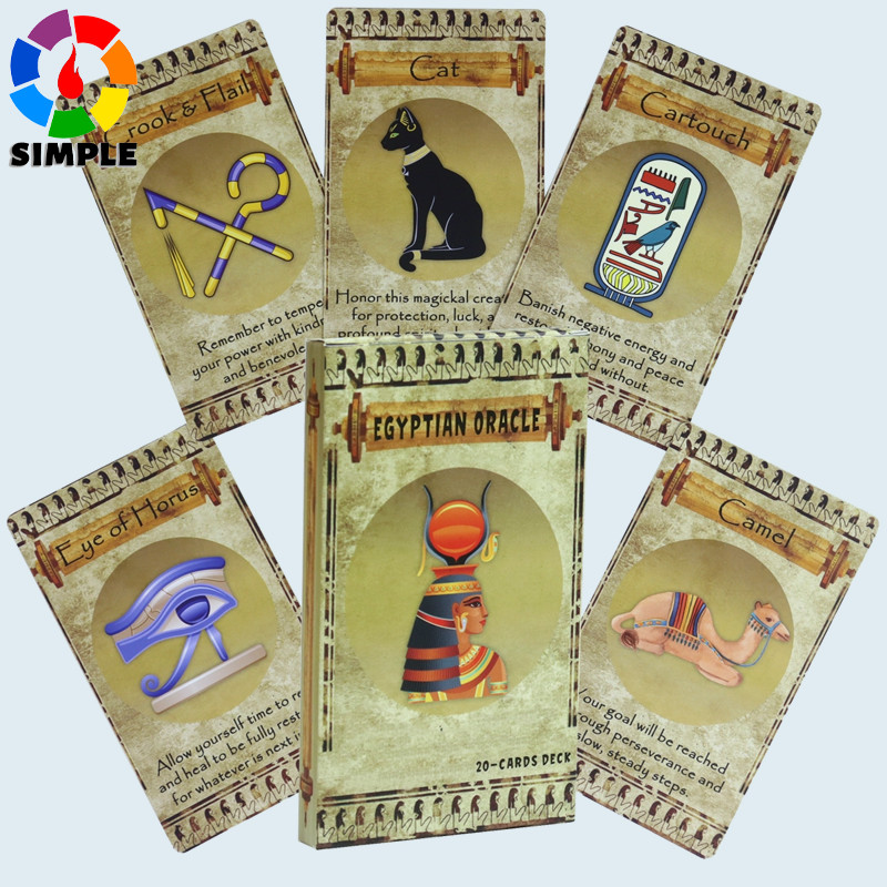 EGYPTIAN ORACLE, 20 Printable Cards, Inspirational Deck with Messages from the Divine Spirit of Egyptian Gods