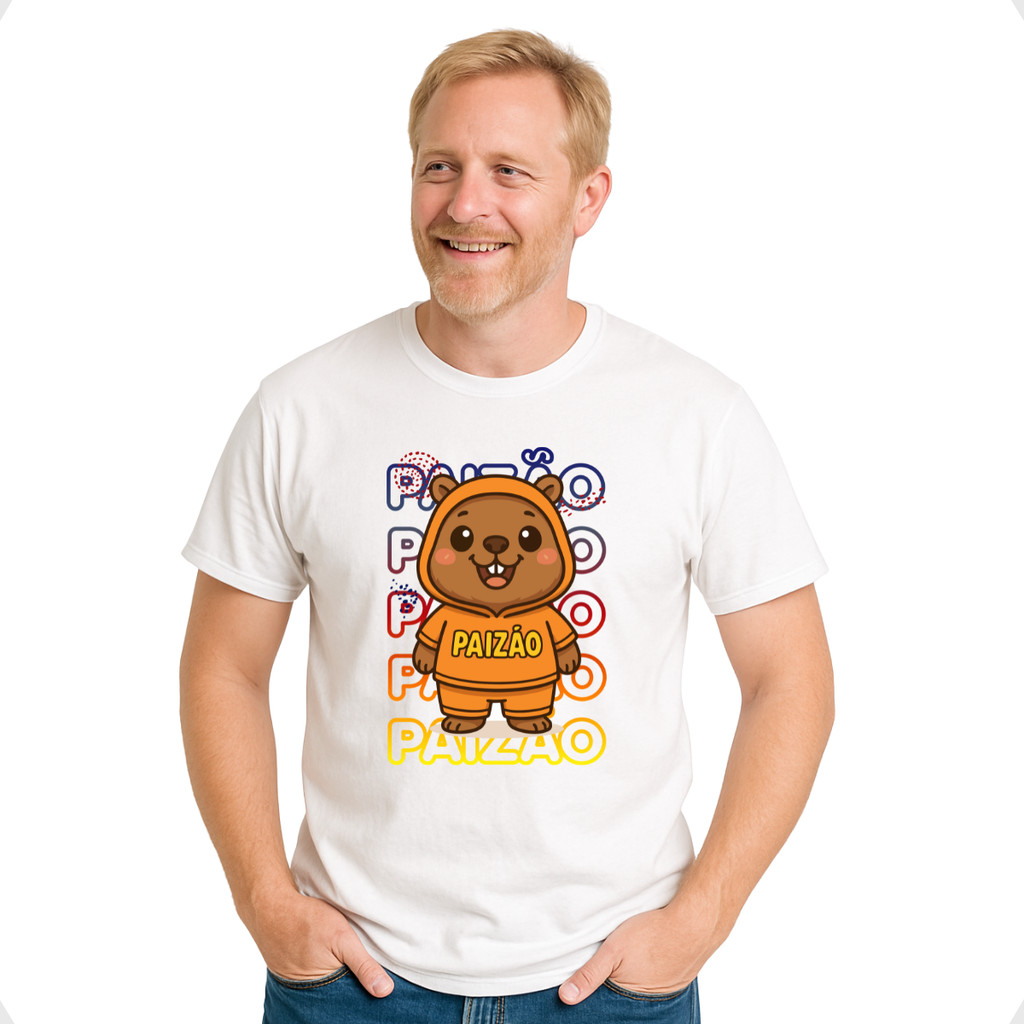 Camiseta paizão capivara blusa dia dos pais capivarinha