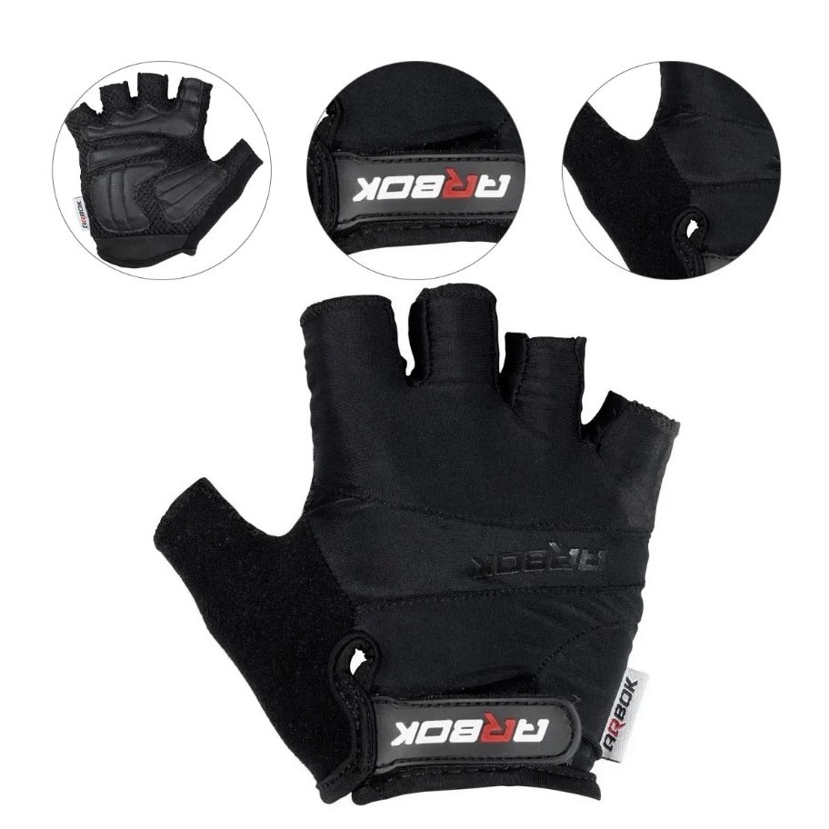 Luva para Ciclismo Dedo Curto Arbok Evolution Preto em Oferta na Shopee