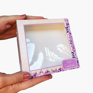 Caixa com Visor Acetato Quadrada 15x15x4 Olga Sonho Floral c/10un em Oferta na Shopee