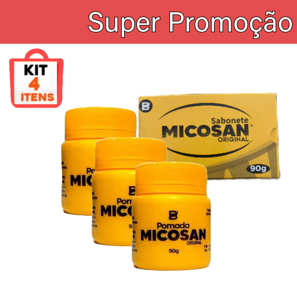 Kit Clareia de Mancha Micosan C/ 3 Pomadas + 1 Sabonete Micosan em Oferta na Shopee